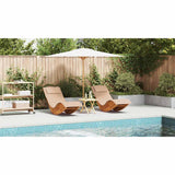 Sun Lounger 2 pcs Brown 60 x 154 x 74cm Solid Acacia wood