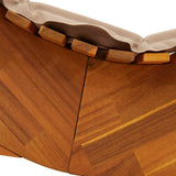 Sun Lounger 2 pcs Solid Acacia Wood Brown