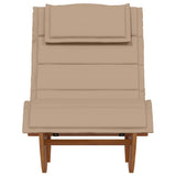 Sun Lounger 2 pcs Brown 60 x 154 x 74cm Solid Acacia wood - 45-Degree Angle