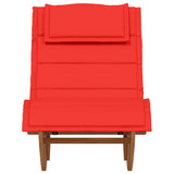 Sun Lounger 2 pcs Brown 60 x 154 x 74cm Solid Acacia wood - 45-Degree Angle