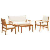 Garden Sofa Set 4 pcs Brown 120 x 65.5 x 79 cm