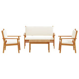 Garden Sofa Set 4 pcs Brown 120 x 65.5 x 79 cm
