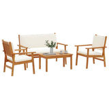 Garden Sofa Set 4 pcs Brown 120 x 65.5 x 79 cm