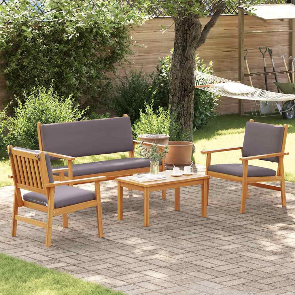 Garden Sofa Set 4 pcs Brown 120 x 65.5 x 79 cm