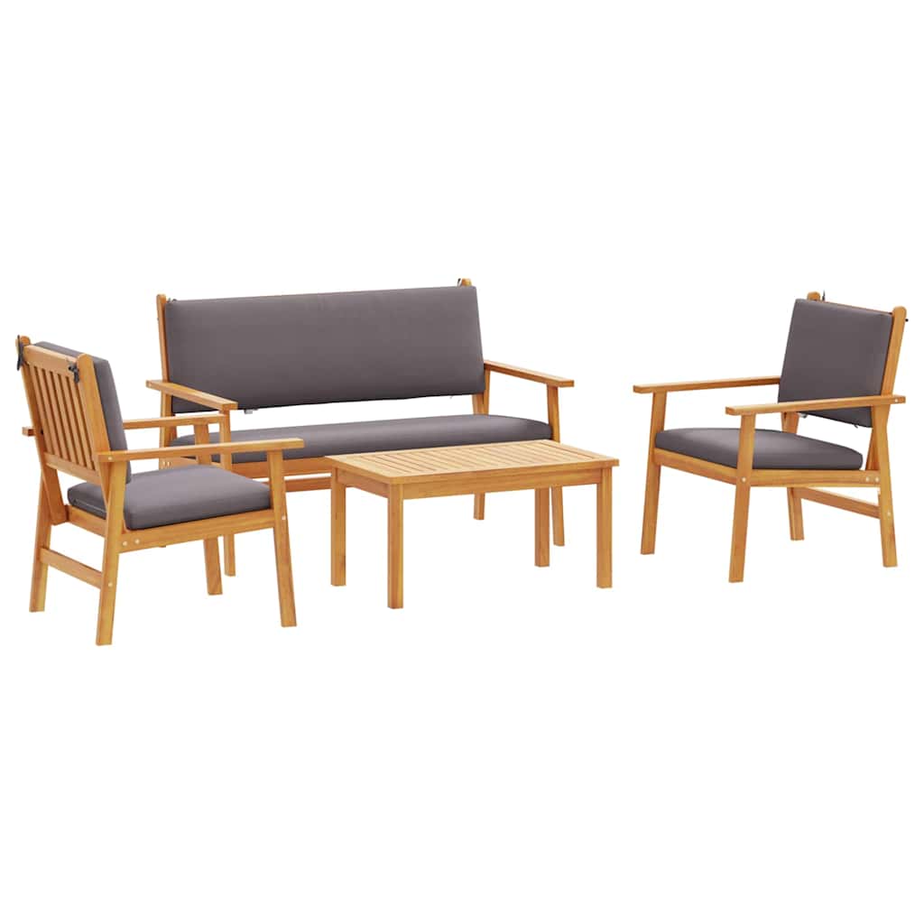 Garden Sofa Set 4 pcs Brown 120 x 65.5 x 79 cm
