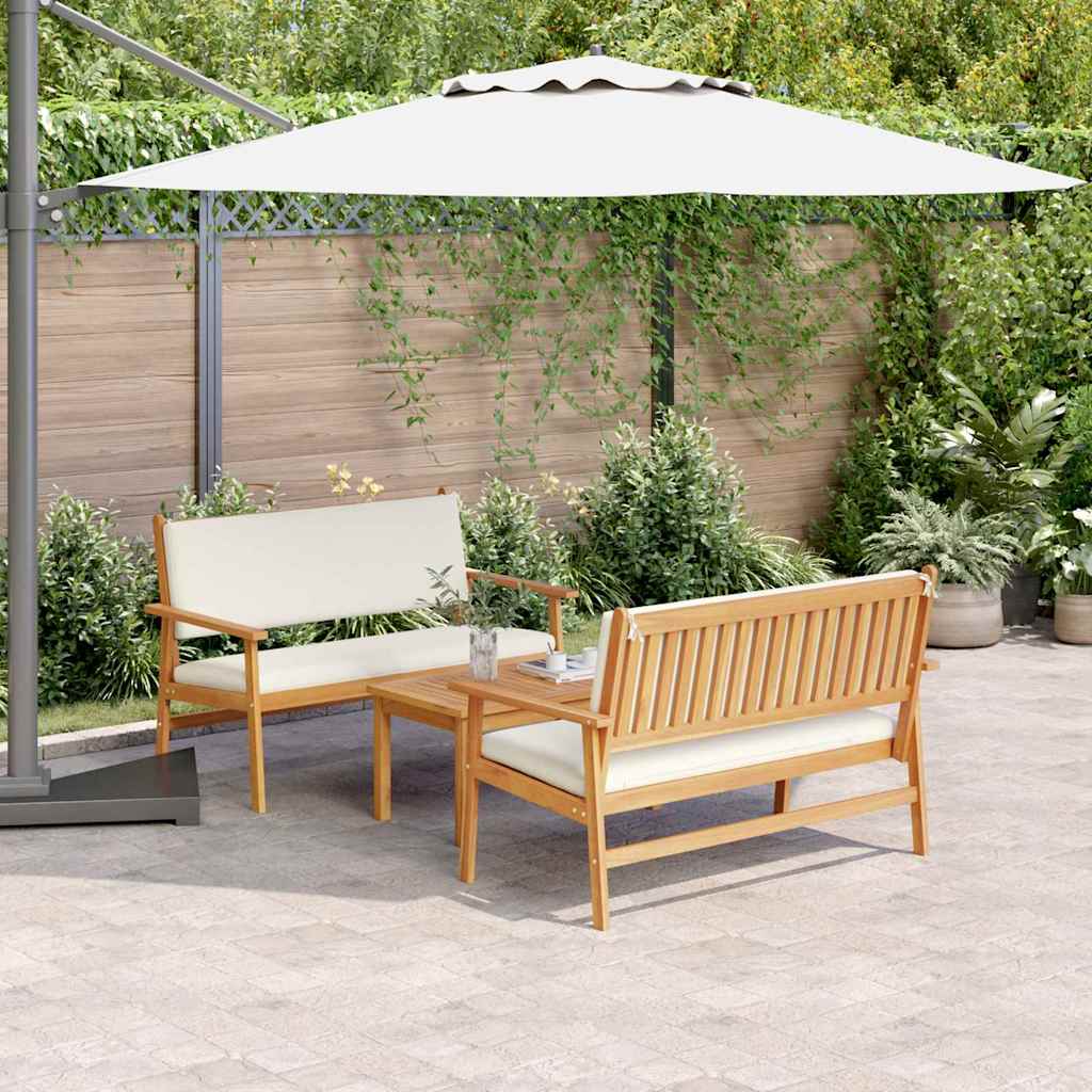 Garden Sofa Set 3 pcs Brown 120 x 65.5 x 79 cm