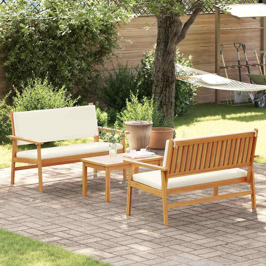 Garden Sofa Set 3 pcs Brown 120 x 65.5 x 79 cm