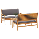 Garden Sofa Set 3 pcs Brown 120 x 65.5 x 79 cm