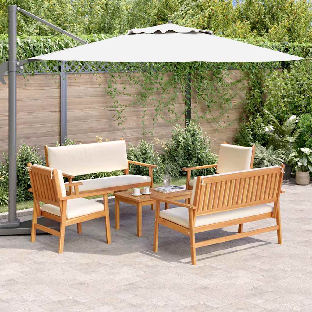 Garden Sofa Set 5 pcs Brown Solid Acacia Wood