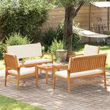 Garden Sofa Set 5 pcs Brown 75 x 45 x 38cm Solid Acacia wood - Top-Down View