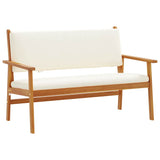 Garden Sofa Set 5 pcs Brown 75 x 45 x 38cm Solid Acacia wood - Rear View