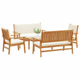 Garden Sofa Set 5 pcs Brown Solid Acacia Wood
