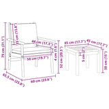 Garden Sofa Set 6 pcs Brown Solid Acacia Wood - Extra Image