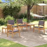 Garden Sofa Set 6 pcs Brown 45 x 45 x 38cm Solid Acacia wood - Top-Down View