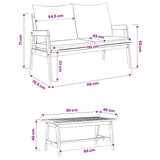 Bistro Set with Cushion 3 pcs Brown Solid Acacia Wood