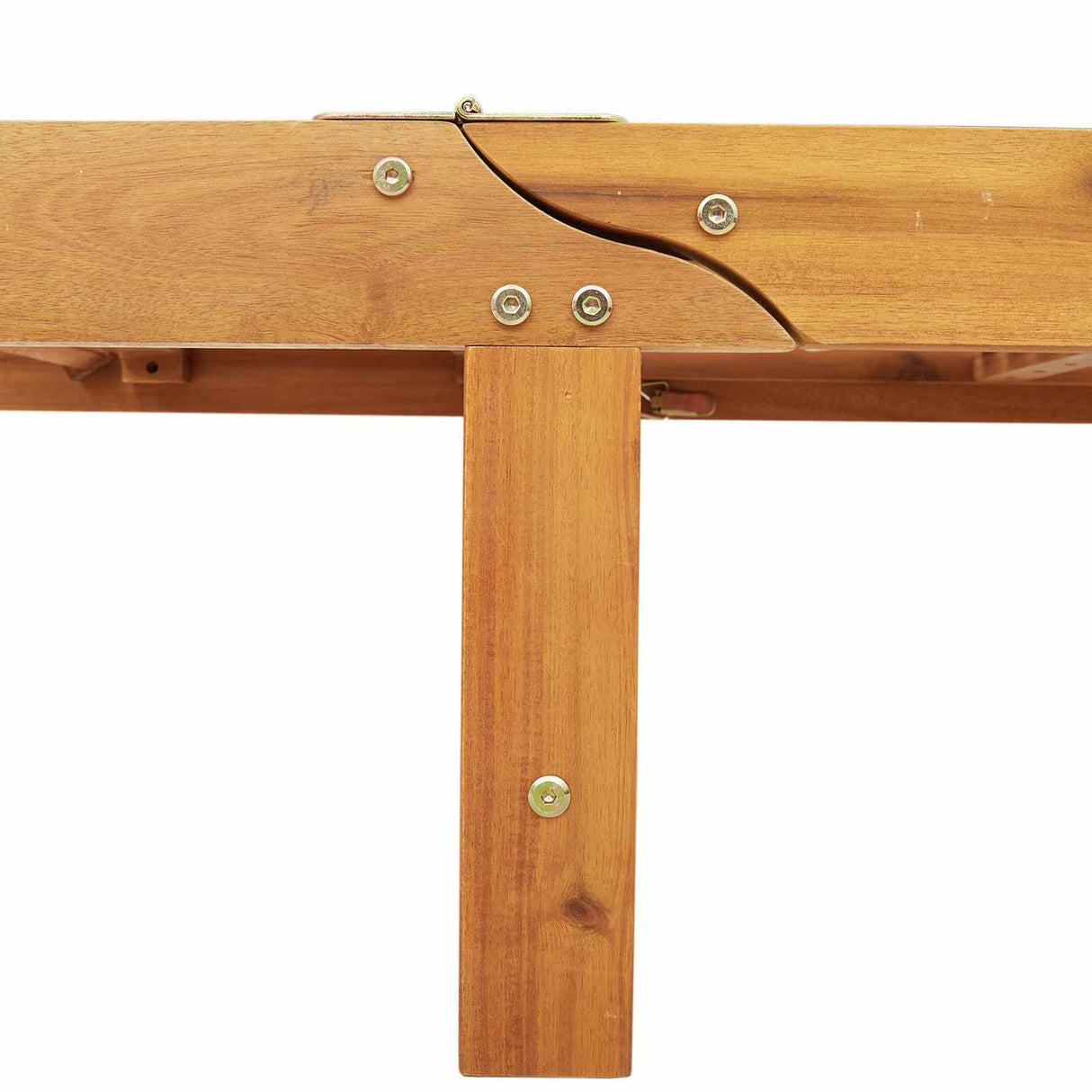 Sun Lounger Brown 125 x 200 x 84 cm Solid Acacia Wood