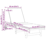 Sun Lounger 2 pcs Brown 65 x 199 x 84 cm Solid Acacia Wood