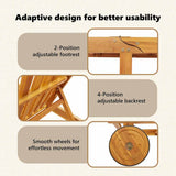 Sun Lounger Reclining 1-person 2 pcs Brown Solid Acacia Wood