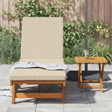 Sun Lounger Reclining 1-person 2 pcs Brown Solid Acacia Wood - Side View