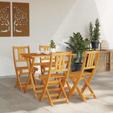 Garden Chair 4 pcs Brown 36 x 46 x 86cm Solid Acacia wood - Side View