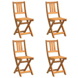 Garden Chair 4 pcs Brown 36 x 46 x 86cm Solid Acacia wood - Front View
