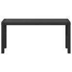 Garden Bench Black 100 x 28 x 45cm Steel