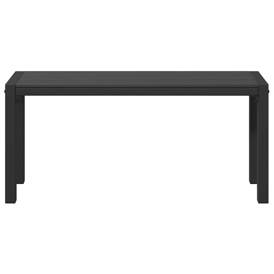 Garden Bench Black 100 x 28 x 45cm Steel