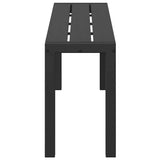 Garden Bench Black 100 x 28 x 45cm Steel - 45-Degree Angle