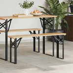 Beer Bench Legs Black Powder-Coated Steel