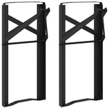 Beer Bench Legs Black Powder-Coated Steel - Front View