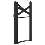 Beer Bench Legs Black Powder-Coated Steel - Close-Up Angle