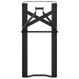 Beer Bench Legs Black Powder-Coated Steel - 45-Degree Angle