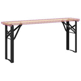 Beer Bench Legs Black Powder-Coated Steel - Side View