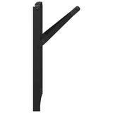Beer Bench Legs Black Powder-Coated Steel - Rear View