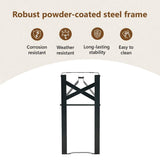 Beer Table Leg 2 pcs Black 39 x 3 x 75 cm Powder-Coated Steel - Extra Image