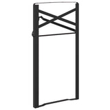 Beer Table Leg 2 pcs Black 39 x 3 x 75 cm Powder-Coated Steel - Close-Up Angle