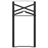 Beer Table Leg 2 pcs Black 39 x 3 x 75 cm Powder-Coated Steel - 45-Degree Angle