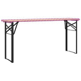 Beer Table Leg 2 pcs Black 39 x 3 x 75 cm Powder-Coated Steel