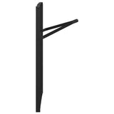Beer Table Leg 2 pcs Black 39 x 3 x 75 cm Powder-Coated Steel - Rear View