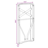 Beer Table Leg 2 pcs Black 39 x 3 x 75 cm Powder-Coated Steel