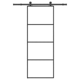 Sliding Door with Hardware Set 76x205 cm ESG Glass&Aluminium