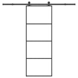 Sliding Door with Hardware Set 76x205 cm ESG Glass&Aluminium