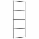 Sliding Door with Hardware Set 76x205 cm ESG Glass&Aluminium