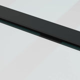 Sliding Door with Hardware Set 76x205 cm ESG Glass&Aluminium - Close-Up Angle