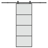 Sliding Door with Hardware Set 76x205 cm ESG Glass&Aluminium