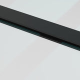 Sliding Door with Hardware Set 90x205 cm ESG Glass&Aluminium - Close-Up Angle