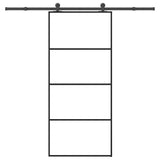 Sliding Door with Hardware Set 90x205 cm ESG Glass&Aluminium