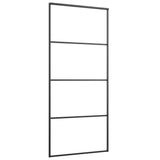 Sliding Door with Hardware Set 90x205 cm ESG Glass&Aluminium