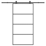 Sliding Door with Hardware Set 102,5x205 cm ESG Glass&Aluminium