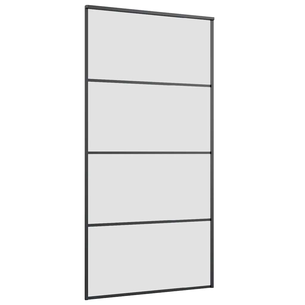 Sliding Door with Hardware Set 102,5x205 cm ESG Glass&Aluminium